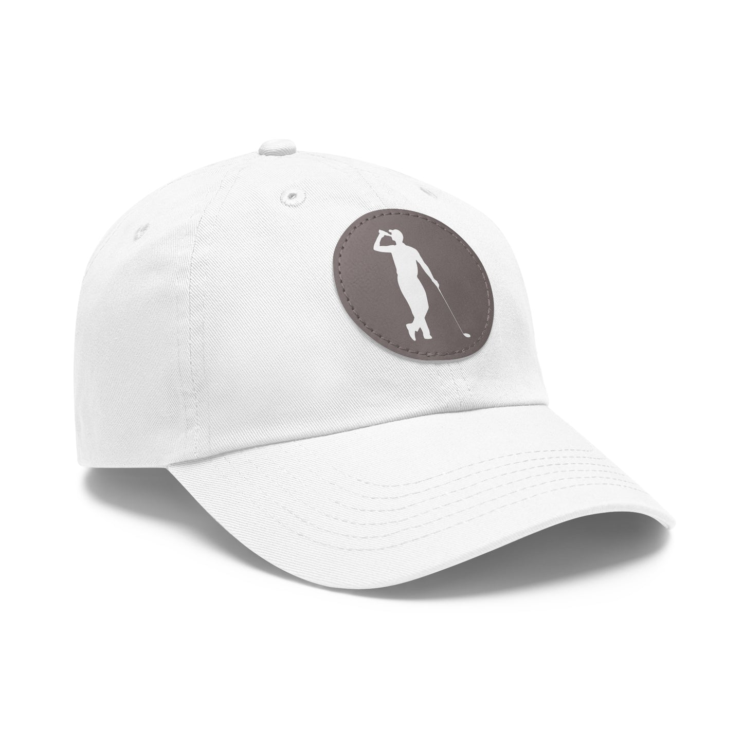 the weekend warrior leather patch dad hat